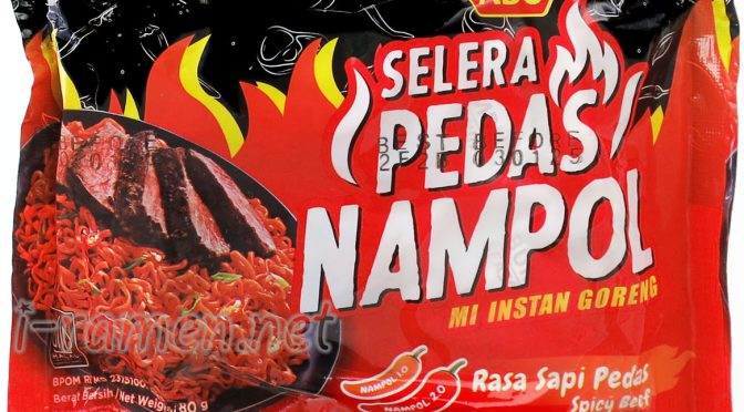 No.7607 Mi ABC (Indonesia) Selera Pedas Nampol Mi Instan Goreng Rasa Sapi Pedas