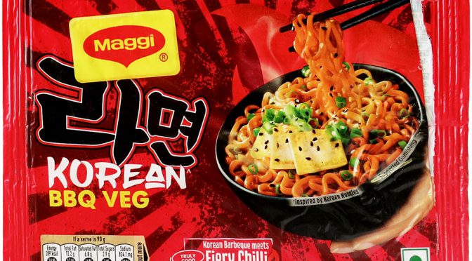 No.7903 Maggi (India) Korean BBQ Veg Noodles